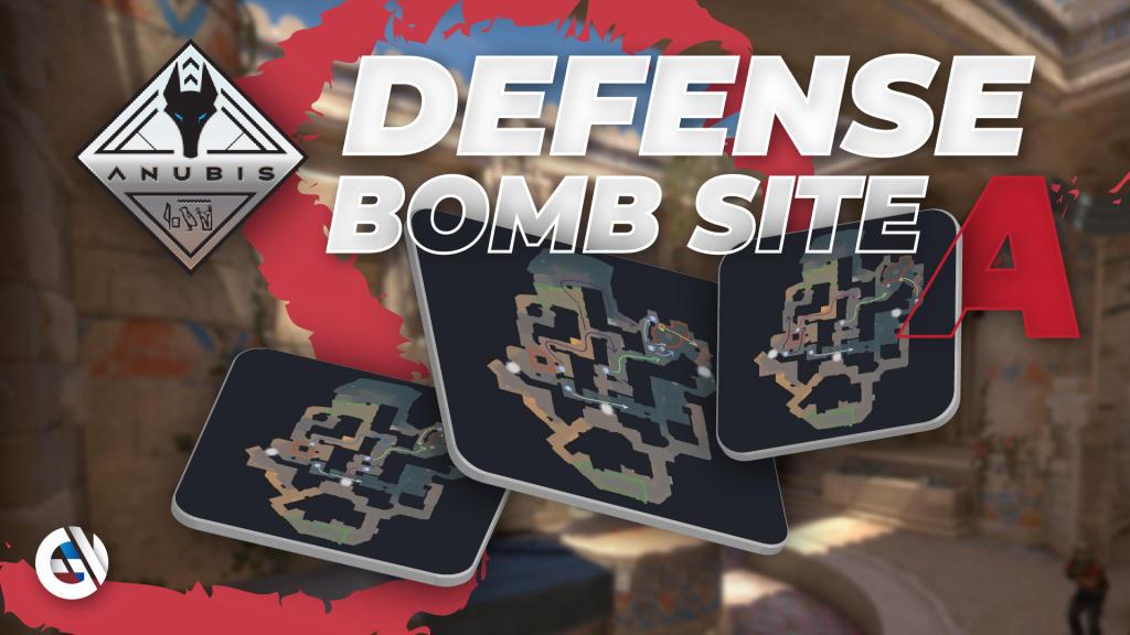 The defense of the bombsite A on the map Anubis