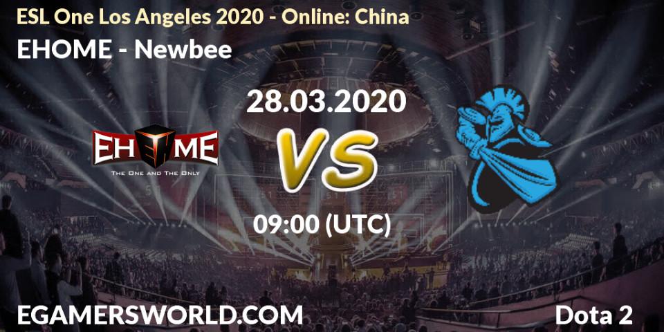 EHOME vs Newbee: Match Prediction. 28.03.20, Dota 2, ESL One Los Angeles 2020 - Online: China