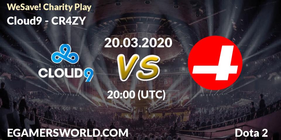 Cloud9 vs CR4ZY: Match Prediction. 20.03.20, Dota 2, WeSave! Charity Play
