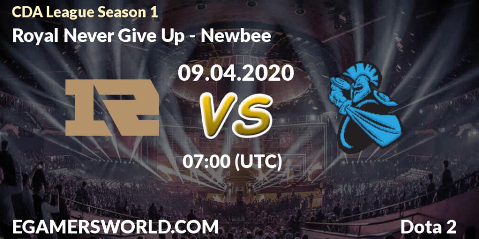 Royal Never Give Up vs Newbee: Match Prediction. 09.04.20, Dota 2, CDA League Season 1