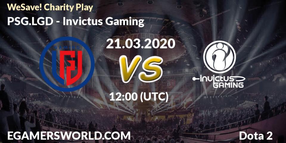 PSG.LGD vs Invictus Gaming: Match Prediction. 21.03.2020 at 12:04, Dota 2, WeSave! Charity Play