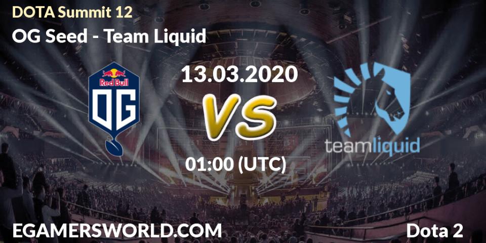 OG Seed vs Team Liquid: Match Prediction. 12.03.20, Dota 2, DOTA Summit 12