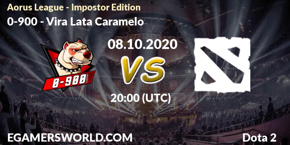 0-900 vs Vira Lata Caramelo: Match Prediction. 10.10.2020 at 02:55, Dota 2, Aorus League - Impostor Edition