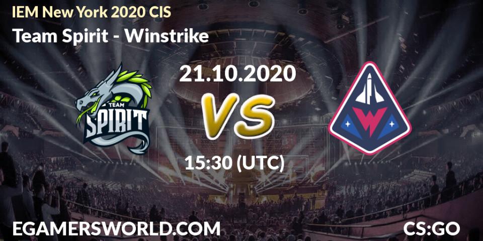 Team Spirit vs Winstrike: Match Prediction. 21.10.2020 at 15:50, Counter-Strike (CS2), IEM New York 2020 CIS