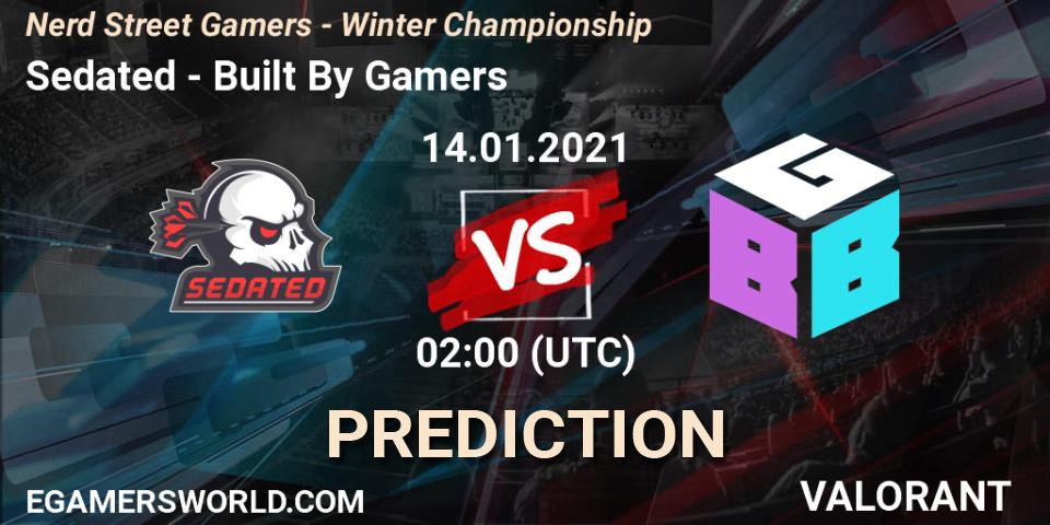 Sedated vs Built By Gamers: Match Prediction. 14.01.2021 at 02:00, VALORANT, Nerd Street Gamers - Winter Championship