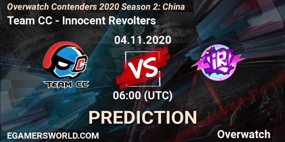 Team CC vs Innocent Revolters: Match Prediction. 04.11.2020 at 06:00, Overwatch, Overwatch Contenders 2020 Season 2: China