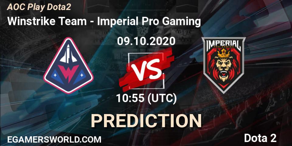 Winstrike Team vs Imperial Pro Gaming: Match Prediction. 09.10.2020 at 11:01, Dota 2, AOC Play Dota2