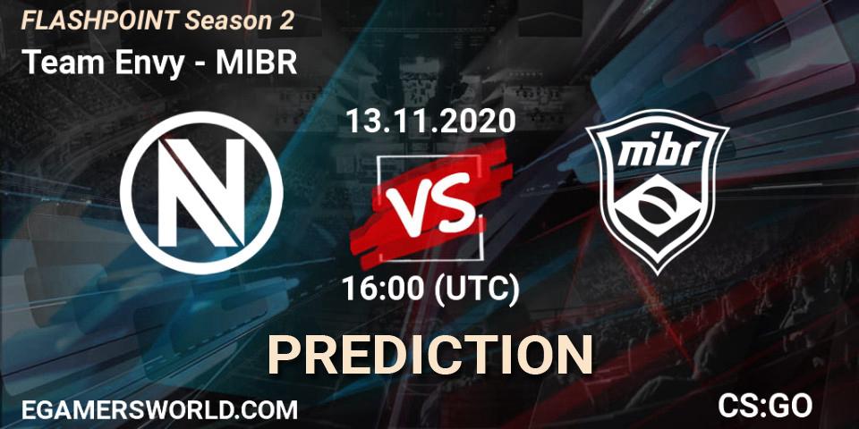 Team Envy vs MIBR: Match Prediction. 13.11.2020 at 16:00, Counter-Strike (CS2), Flashpoint Season 2