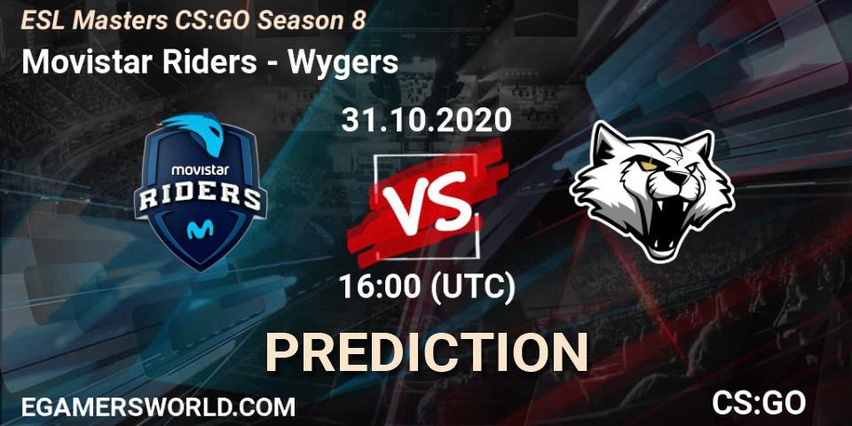 Movistar Riders vs Wygers: Match Prediction. 31.10.2020 at 16:10, Counter-Strike (CS2), ESL Masters CS:GO Season 8