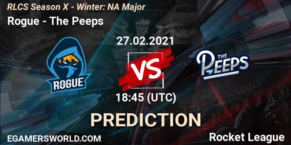 Rogue vs The Peeps: Match Prediction. 27.02.21, Rocket League, RLCS Season X - Winter: NA Major