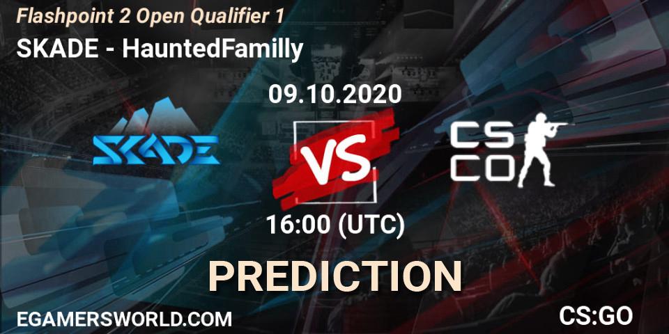 SKADE vs HauntedFamilly: Match Prediction. 09.10.2020 at 16:10, Counter-Strike (CS2), Flashpoint 2 Open Qualifier 1