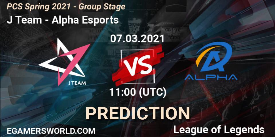 J Team vs Alpha Esports: Match Prediction. 07.03.21, LoL, PCS Spring 2021 - Group Stage