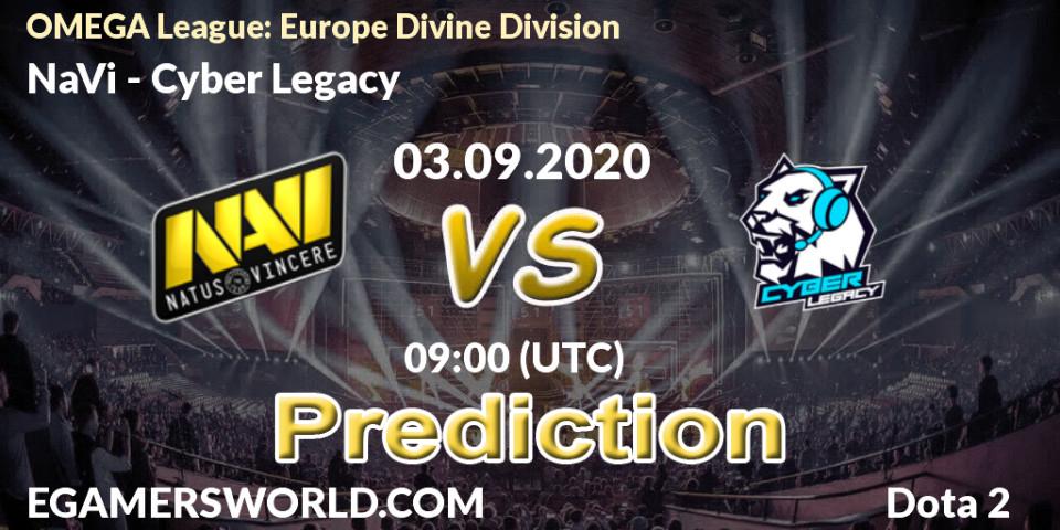 NaVi vs Cyber Legacy: Match Prediction. 03.09.20, Dota 2, OMEGA League: Europe Divine Division