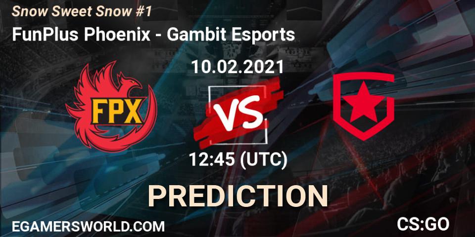 FunPlus Phoenix vs Gambit Esports: Match Prediction. 10.02.2021 at 12:45, Counter-Strike (CS2), Snow Sweet Snow #1