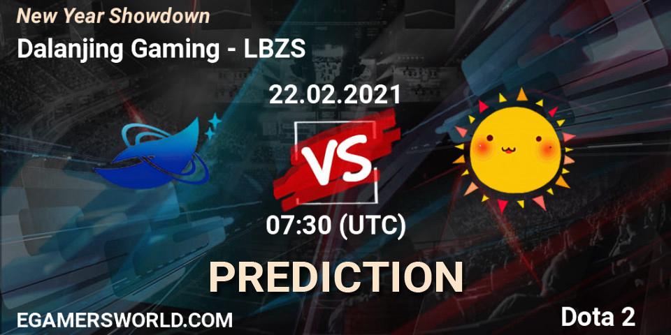 Dalanjing Gaming vs LBZS: Match Prediction. 22.02.2021 at 07:39, Dota 2, New Year Showdown