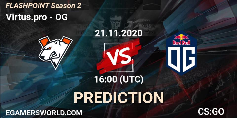 Virtus.pro vs OG: Match Prediction. 21.11.2020 at 17:00, Counter-Strike (CS2), Flashpoint Season 2