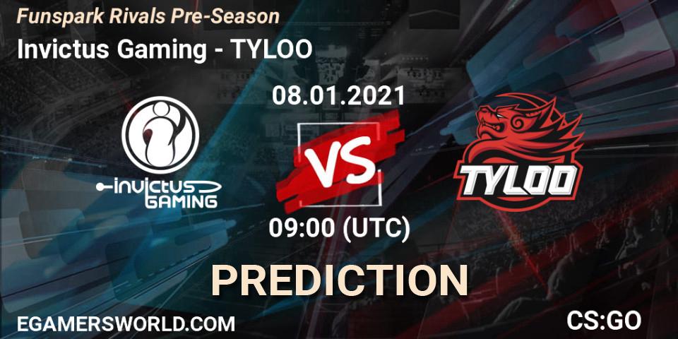 Invictus Gaming vs TYLOO: Match Prediction. 08.01.2021 at 09:00, Counter-Strike (CS2), Funspark Rivals Pre-Season