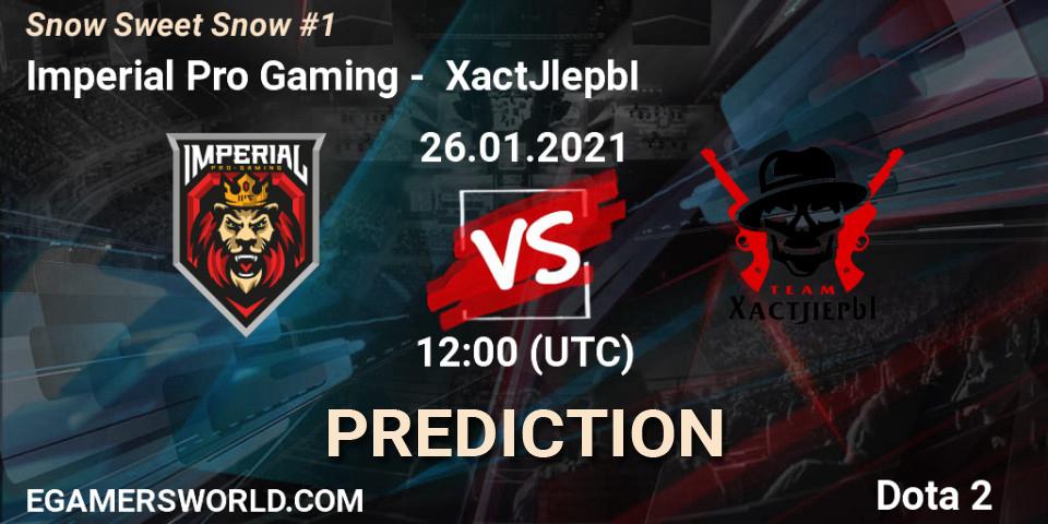 Imperial Pro Gaming vs XactJlepbI: Match Prediction. 26.01.2021 at 11:58, Dota 2, Snow Sweet Snow #1