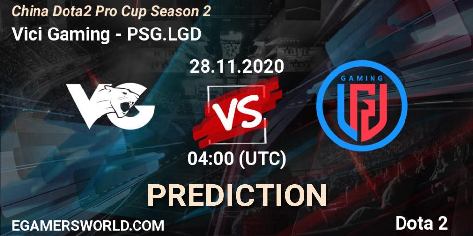 Vici Gaming vs PSG.LGD: Match Prediction. 28.11.2020 at 04:27, Dota 2, China Dota2 Pro Cup Season 2