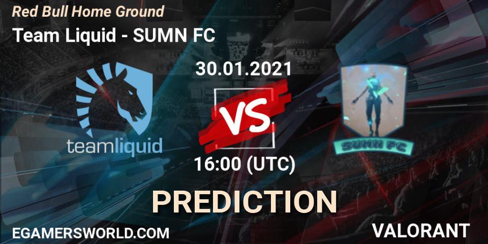 Team Liquid vs SUMN FC: Match Prediction. 30.01.2021 at 16:00, VALORANT, Red Bull Home Ground