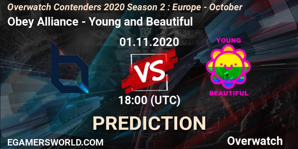 Obey Alliance vs Young and Beautiful: Match Prediction. 01.11.2020 at 19:00, Overwatch, Overwatch Contenders 2020 Season 2: Europe - October