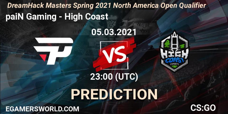 Recon 5 vs High Coast: Match Prediction. 05.03.2021 at 23:00, Counter-Strike (CS2), DreamHack Masters Spring 2021 North America Open Qualifier