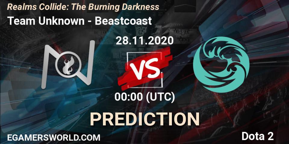 Team Unknown vs Beastcoast: Match Prediction. 28.11.2020 at 00:16, Dota 2, Realms Collide: The Burning Darkness
