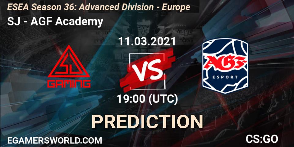 SJ vs AGF Academy: Match Prediction. 11.03.2021 at 19:00, Counter-Strike (CS2), ESEA Season 36: Europe - Advanced Division