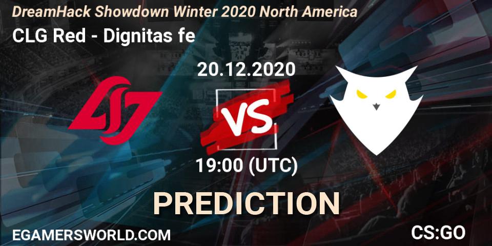 CLG Red vs Dignitas fe: Match Prediction. 20.12.2020 at 19:35, Counter-Strike (CS2), DreamHack Showdown Winter 2020 North America