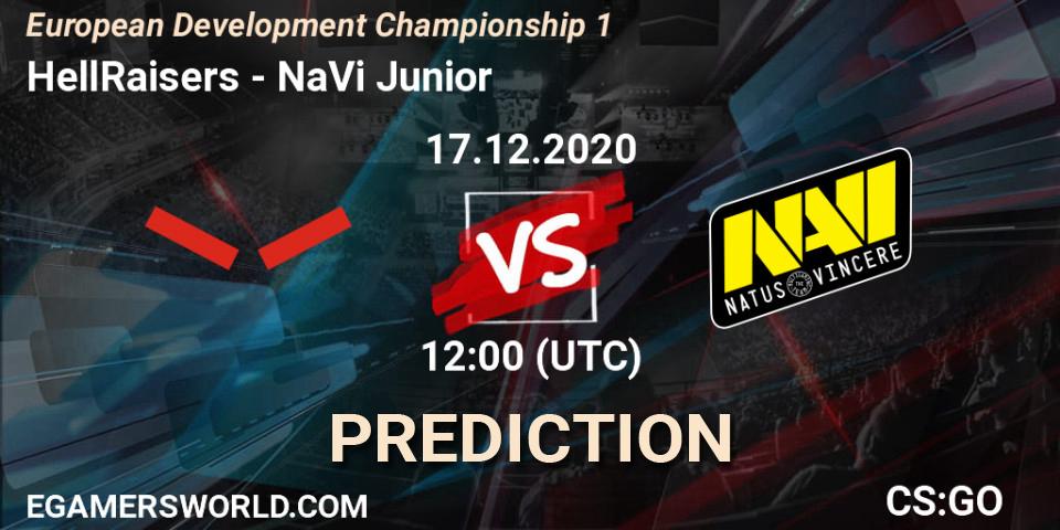 HellRaisers vs NaVi Junior: Match Prediction. 17.12.2020 at 12:00, Counter-Strike (CS2), European Development Championship 1