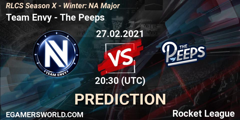 Team Envy vs The Peeps: Match Prediction. 27.02.21, Rocket League, RLCS Season X - Winter: NA Major