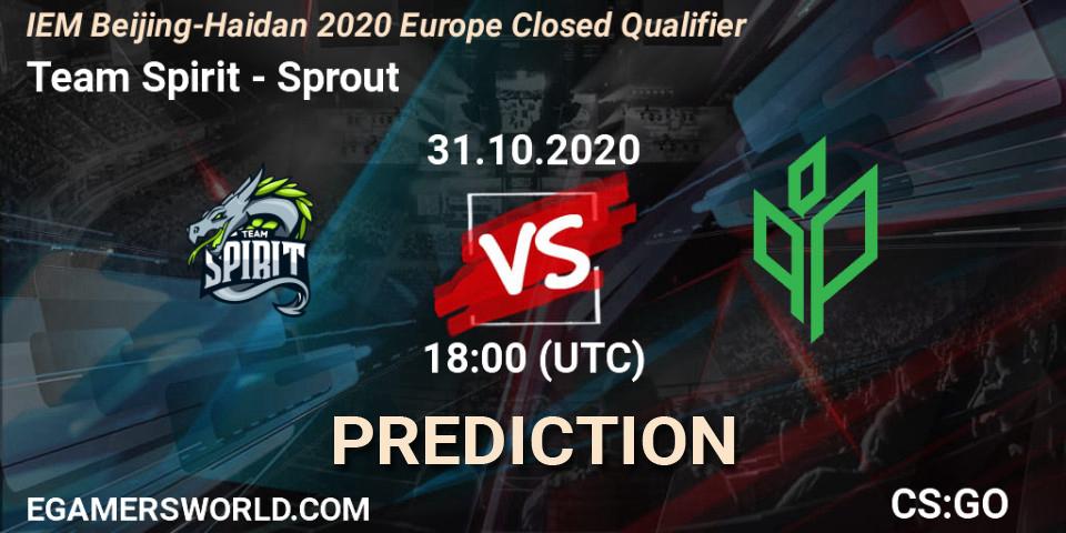 Team Spirit vs Sprout: Match Prediction. 31.10.2020 at 18:20, Counter-Strike (CS2), IEM Beijing-Haidian 2020 Europe Closed Qualifier