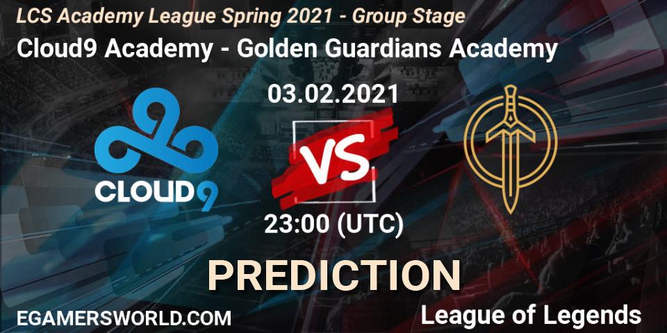 Cloud9 Academy vs Golden Guardians Academy: Match Prediction. 03.02.21, LoL, LCS Academy League Spring 2021 - Group Stage