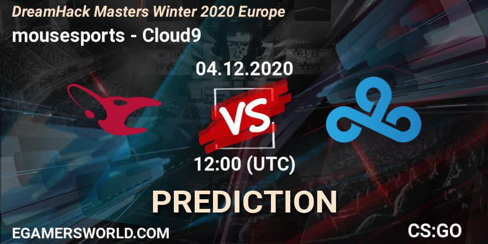 mousesports vs Cloud9: Match Prediction. 04.12.20, CS2 (CS:GO), DreamHack Masters Winter 2020 Europe