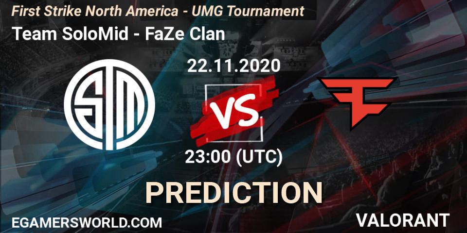 Team SoloMid vs FaZe Clan: Match Prediction. 22.11.20, VALORANT, First Strike North America - UMG Tournament
