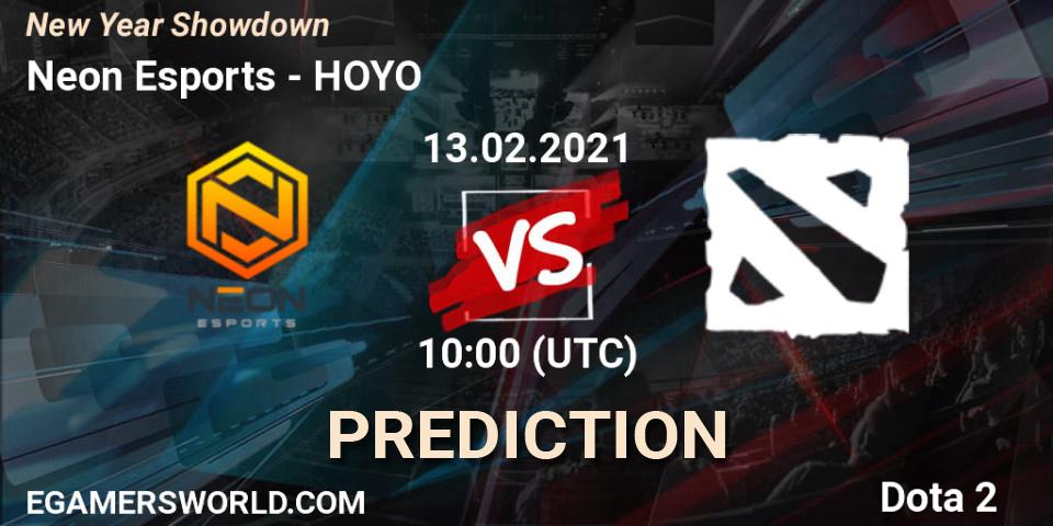Neon Esports vs HOYO: Match Prediction. 13.02.2021 at 10:04, Dota 2, New Year Showdown