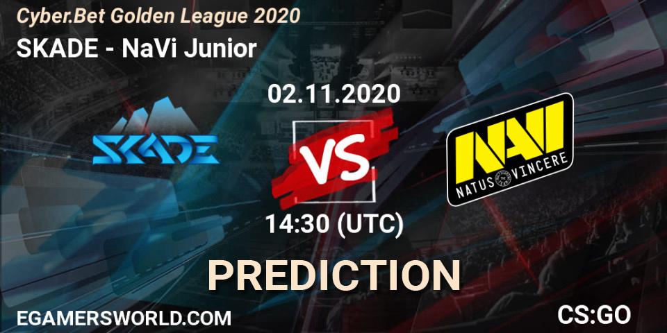 SKADE vs NaVi Junior: Match Prediction. 02.11.2020 at 14:45, Counter-Strike (CS2), Cyber.Bet Golden League 2020