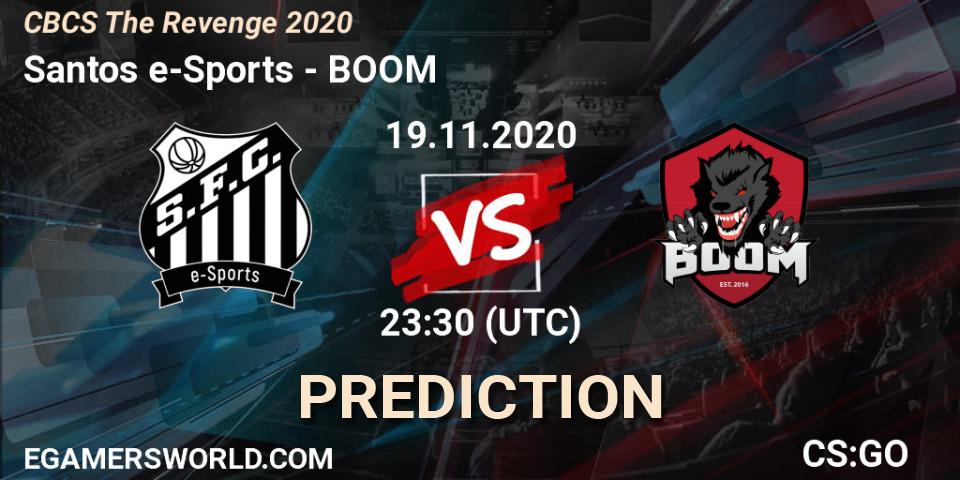 Santos e-Sports vs BOOM: Match Prediction. 19.11.20, CS2 (CS:GO), CBCS The Revenge 2020