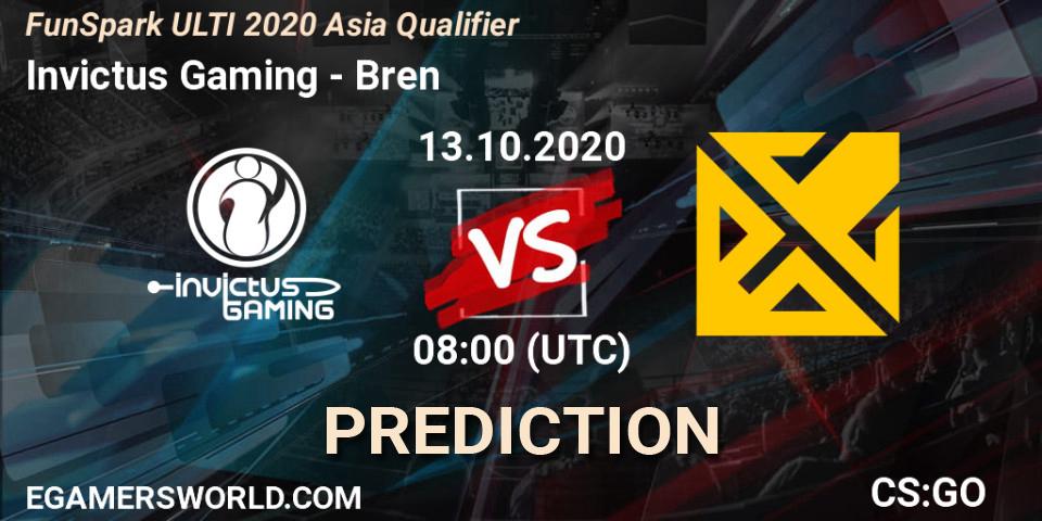 Invictus Gaming vs Bren: Match Prediction. 13.10.2020 at 08:10, Counter-Strike (CS2), FunSpark ULTI 2020 Asia Qualifier