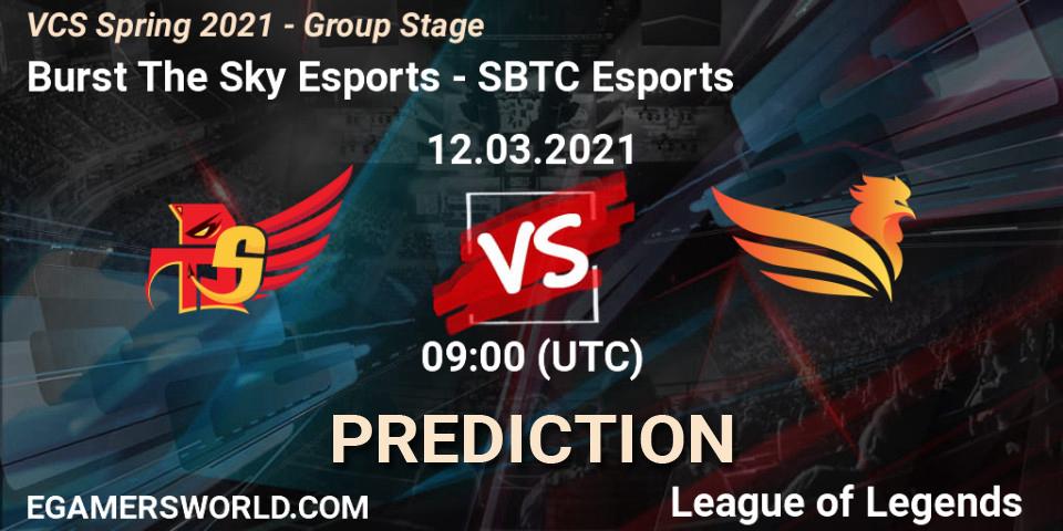 Burst The Sky Esports vs SBTC Esports: Match Prediction. 12.03.2021 at 10:00, LoL, VCS Spring 2021 - Group Stage
