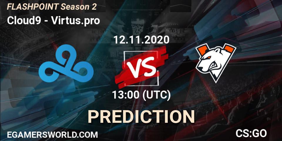 Cloud9 vs Virtus.pro: Match Prediction. 12.11.20, CS2 (CS:GO), Flashpoint Season 2