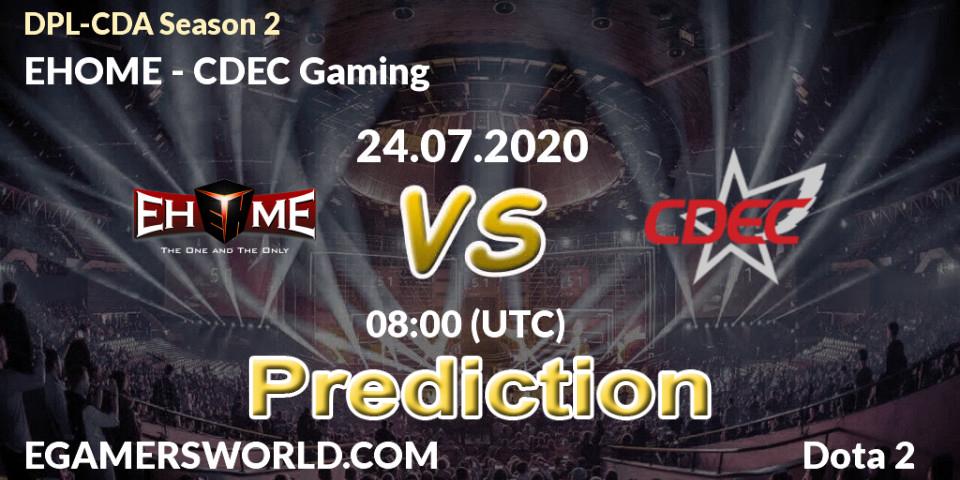 EHOME vs CDEC Gaming: Match Prediction. 24.07.20, Dota 2, DPL-CDA Professional League Season 2