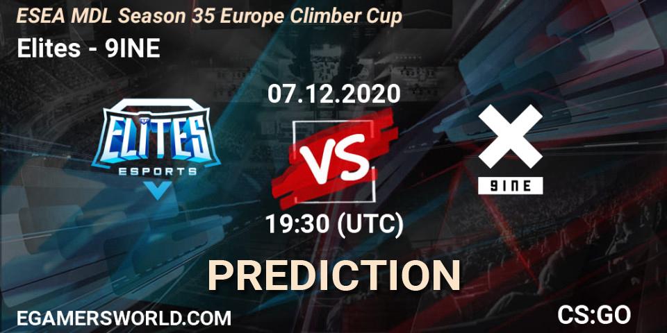 Elites vs 9INE: Match Prediction. 07.12.2020 at 19:30, Counter-Strike (CS2), ESEA MDL Season 35 Europe Climber Cup