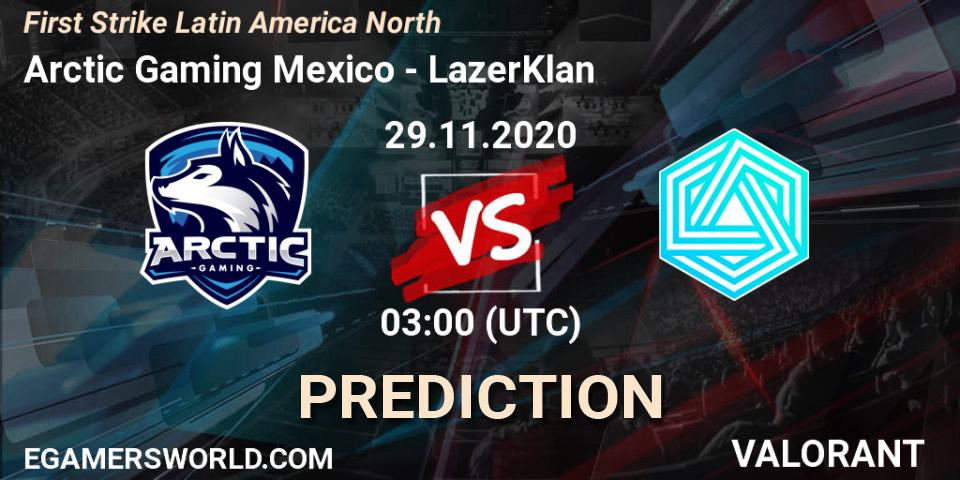 Arctic Gaming Mexico vs LazerKlan: Match Prediction. 29.11.2020 at 03:00, VALORANT, First Strike Latin America North