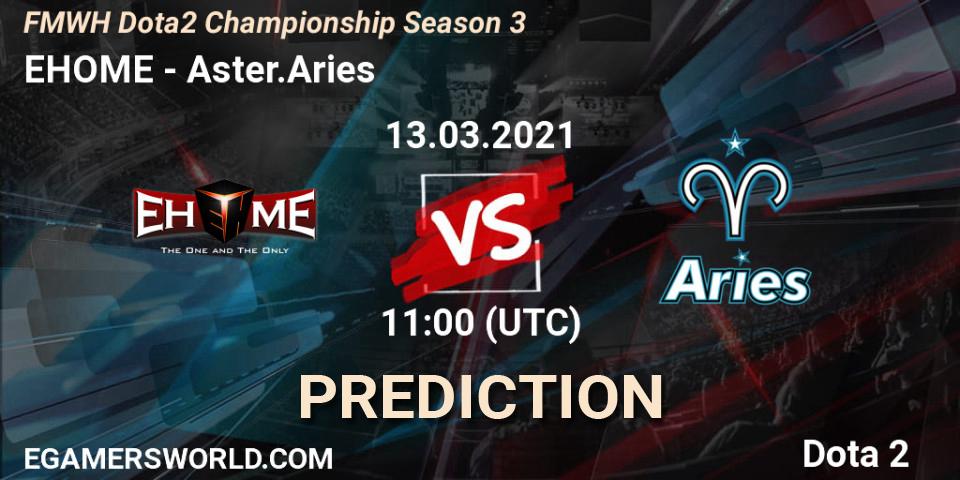 EHOME vs Aster.Aries: Match Prediction. 08.03.21, Dota 2, FMWH Dota2 Championship Season 3