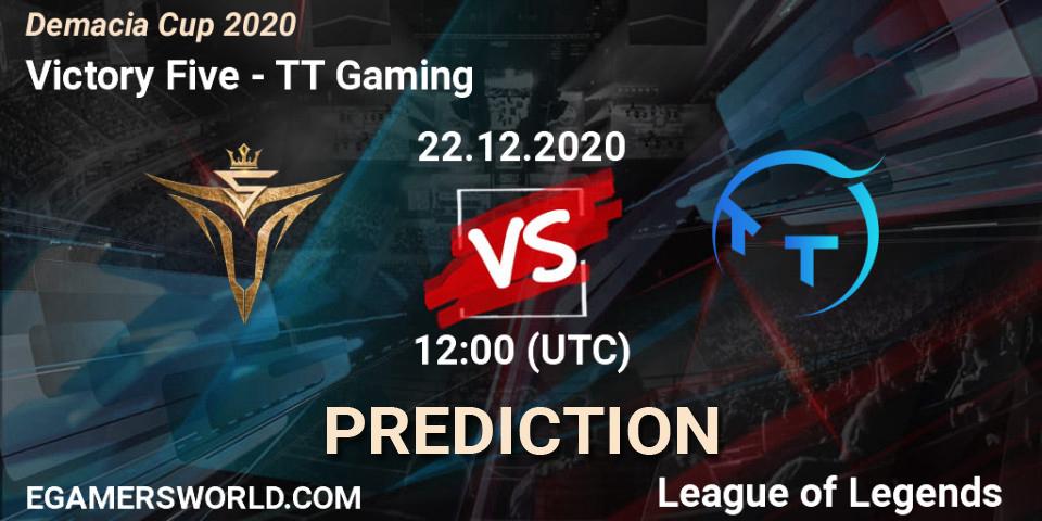 Victory Five vs TT Gaming: Match Prediction. 22.12.2020 at 12:00, LoL, Demacia Cup 2020