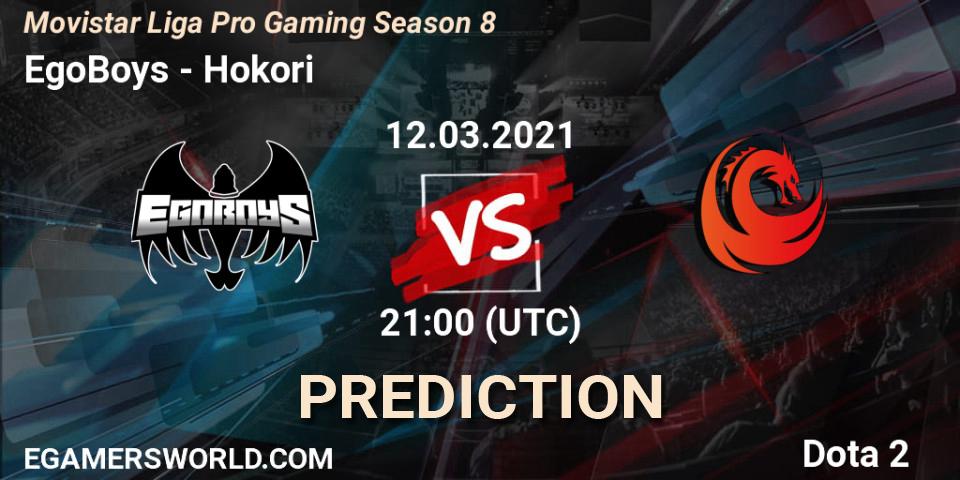 EgoBoys vs Hokori: Match Prediction. 12.03.2021 at 21:05, Dota 2, Movistar Liga Pro Gaming Season 8