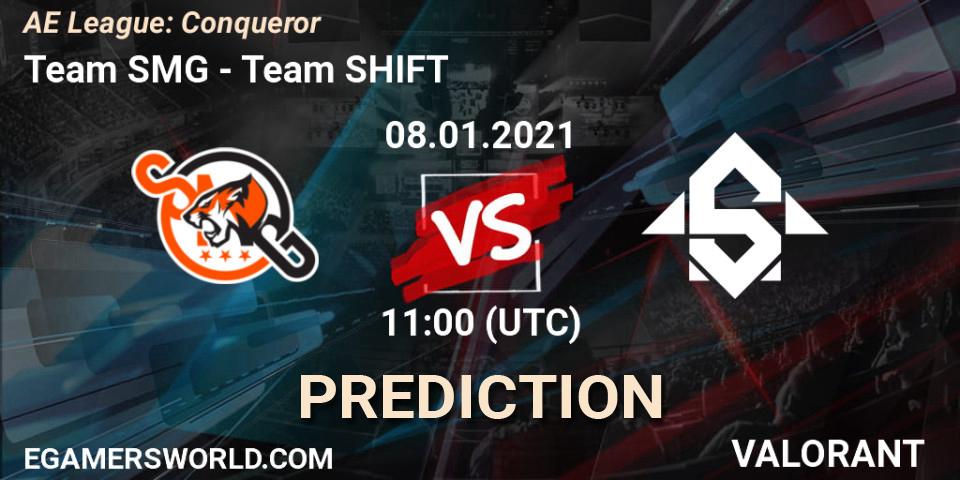 Team SMG vs Team SHIFT: Match Prediction. 08.01.2021 at 11:00, VALORANT, AE League: Conqueror