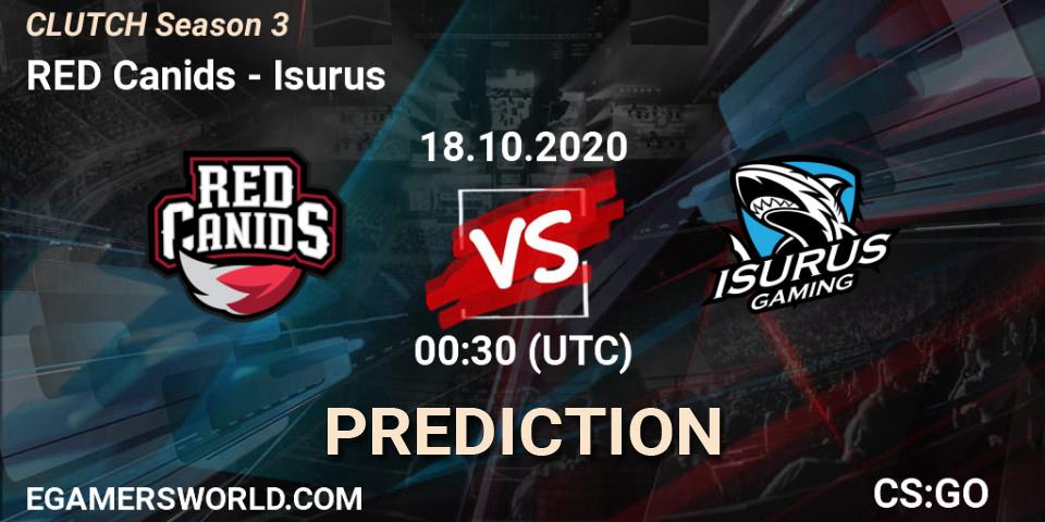 RED Canids vs Isurus: Match Prediction. 18.10.20, CS2 (CS:GO), CLUTCH Season 3