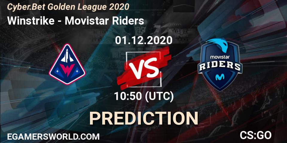 Winstrike vs Movistar Riders: Match Prediction. 01.12.2020 at 10:50, Counter-Strike (CS2), Cyber.Bet Golden League 2020